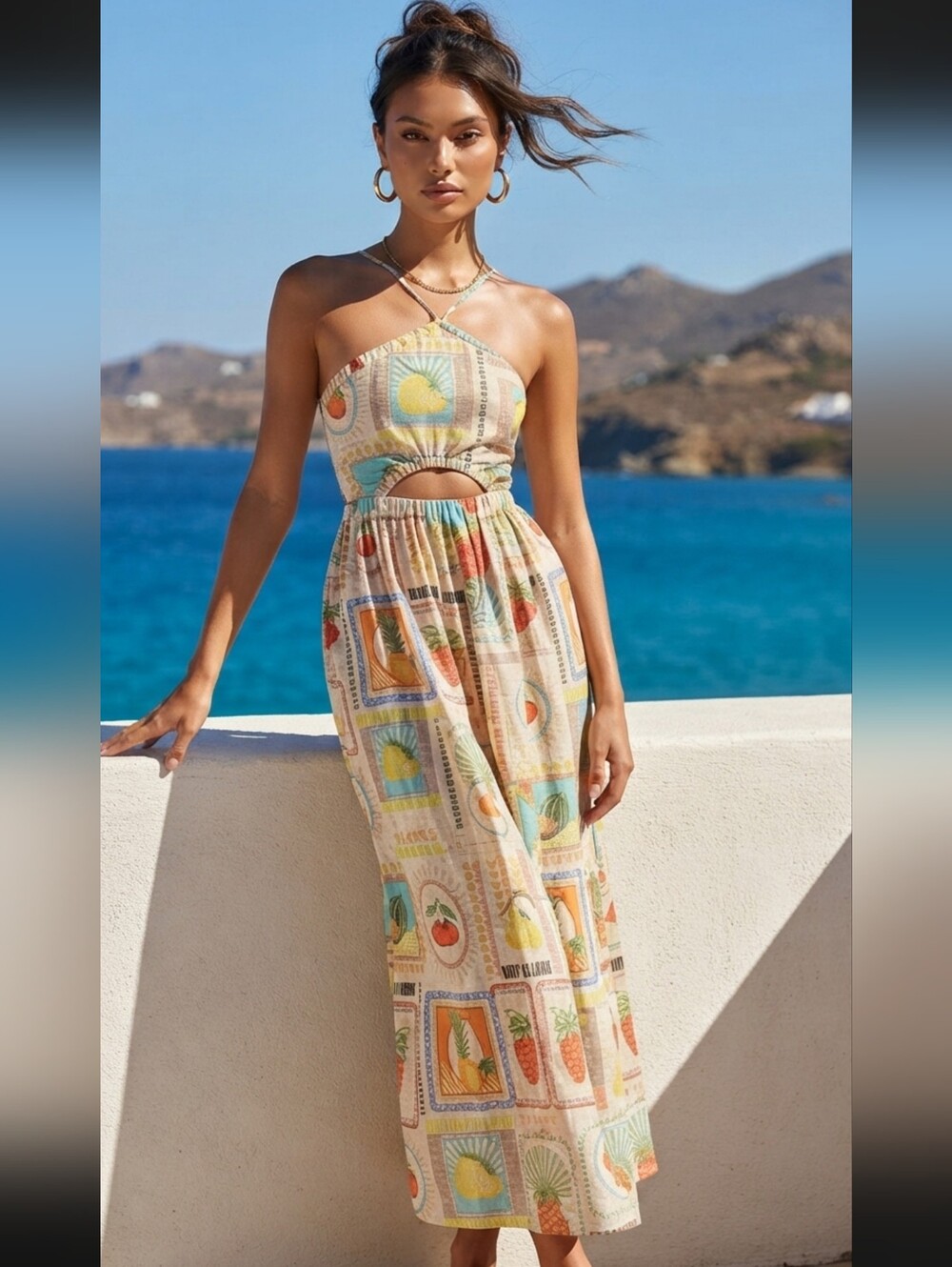 Runaway The Label Printed Maxi Dress